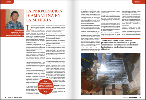 Perforación Diamantina en minería